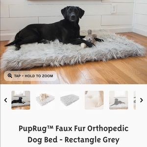 Dog bed - orthopadic bed. Grey color.